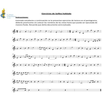 Ejercicios de solfeo hablado