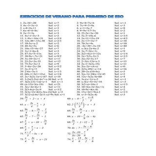 Ejercicios de verano para primero d...