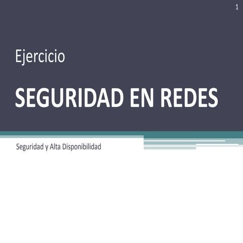 Ejercicio seguridad en redes