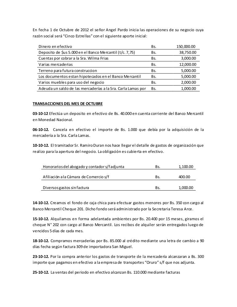 Ejercicios Empresas Cinco Estrellas