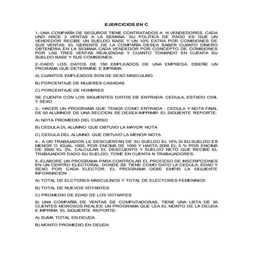 Guia de Ejercicios Fundamentos de Programacion | PDF