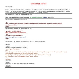 Ejercicios en css