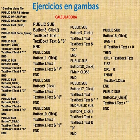 Ejercicios En Gambas