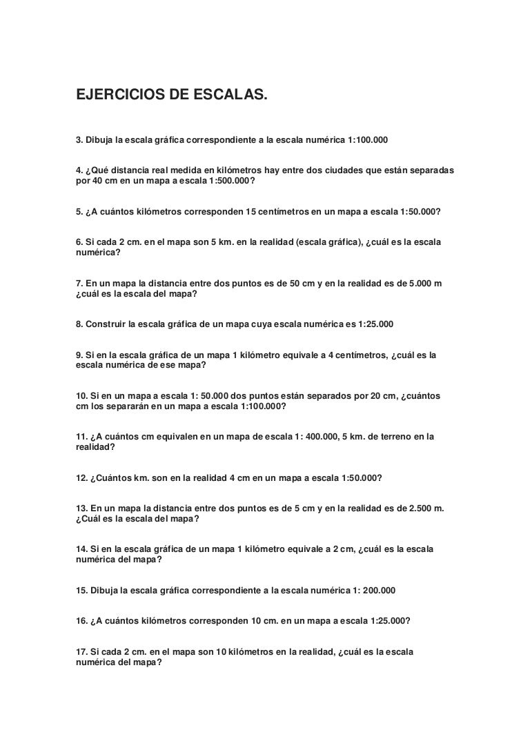 Ejercicios escalas