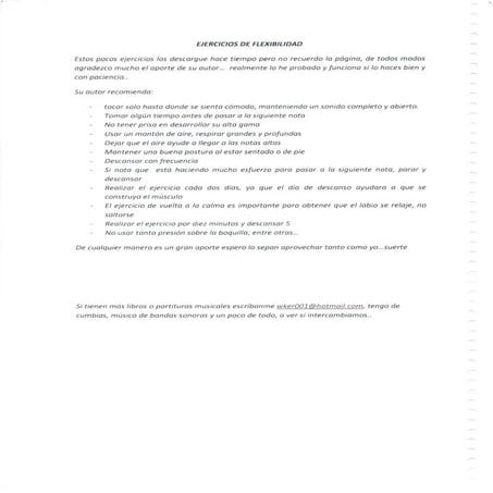 trompeta Ejercicios flexibilidad y notas agudas