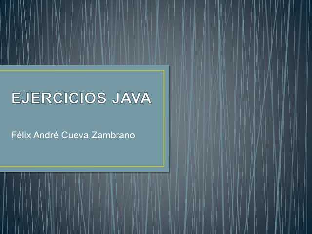 Ejercicios java