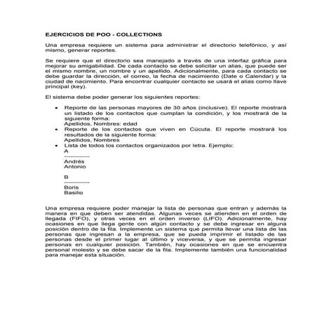 Ejercicios libres   collections