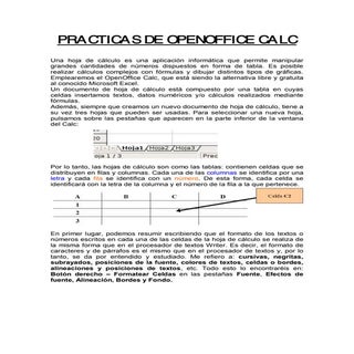 Ejercicios openoffice calc