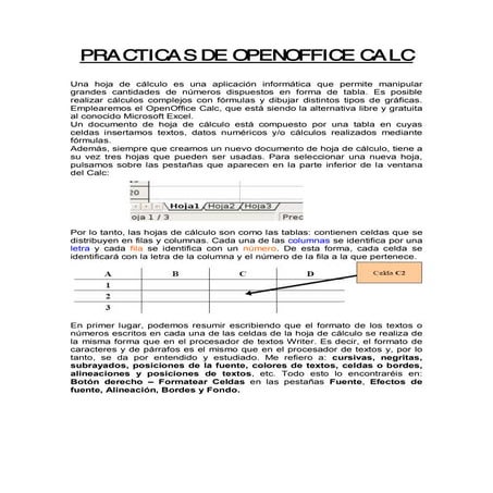 Ejercicios openoffice calc