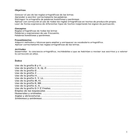 Ejercicios ortografia