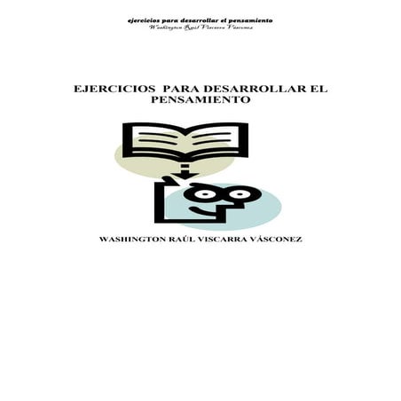 Ejercicios  para desarrollar el  pensamiento washington viscarra