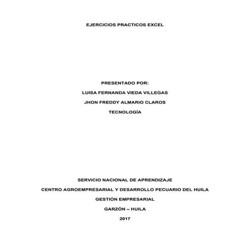 Ejercicios practicos excel 