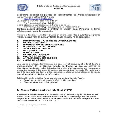 Prolog ejercicios resueltos | PDF