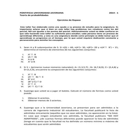Ejercicios+propuestos+ +teoría+de+probabilidades+2014-