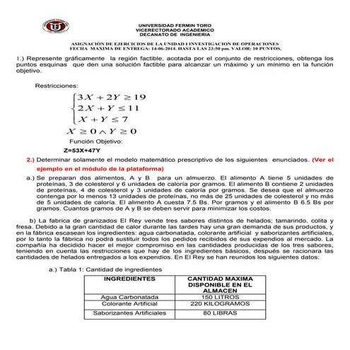 Ejercicios propuestos unidad i