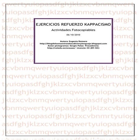 Ejercicios refuerzo kappacismo