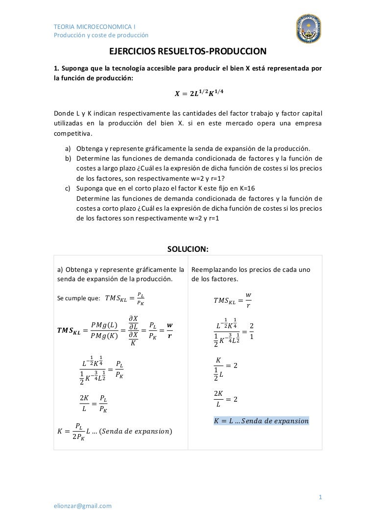 Ejercicios Resueltos Produccion