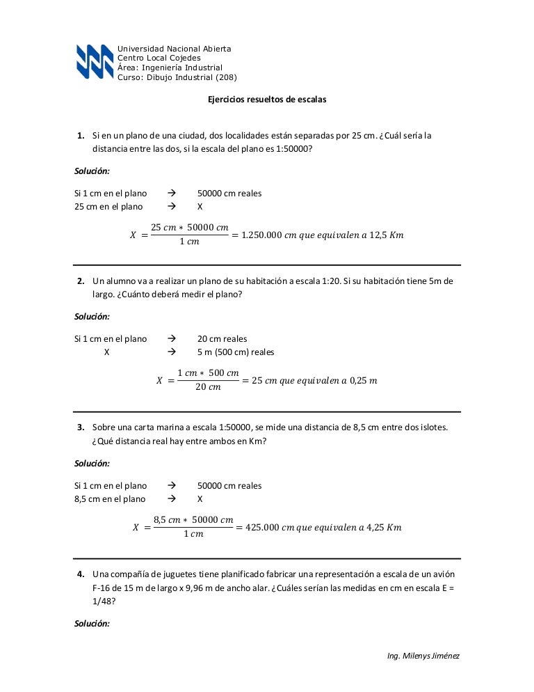 Ejercicios resueltos de escalas