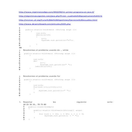 Ejercicios resueltos de programacion