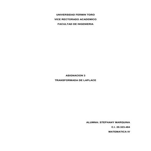Ejercicios resueltos de transformada de laplace