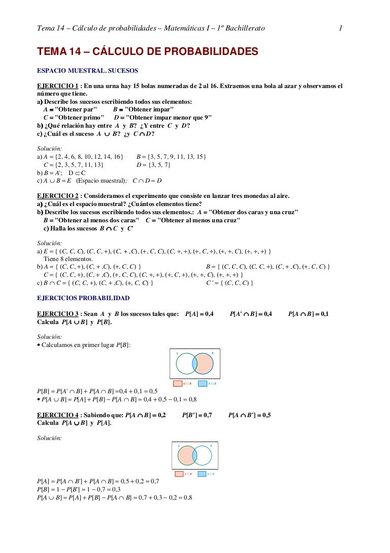 Ejercicios Resueltos Probabilidad