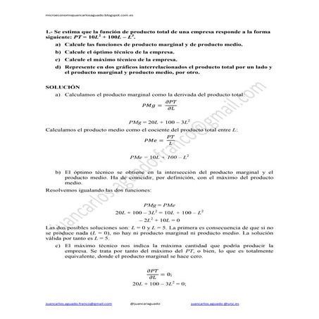 Ejercicios resueltos produccion