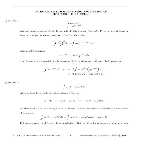 Ejercicios resueltos trigonometricas