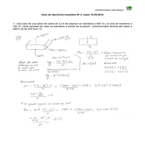 Ejercicios resultos transporte de calor