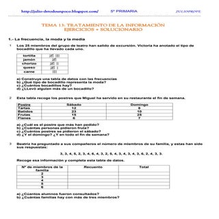 Ejercicios + solucionario de tratam...
