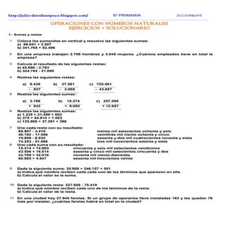 Ejercicios + solucionarios operacio...