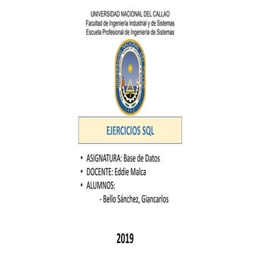 Ejercicios sql | PPTX