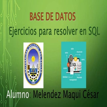 Ejercicios sql | PPTX
