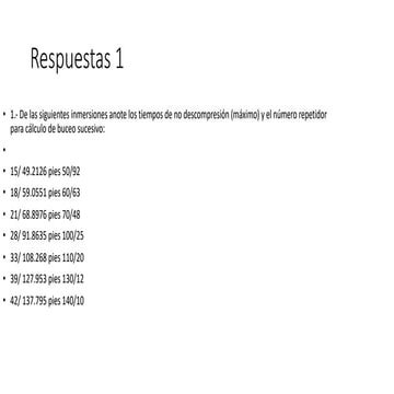 Teoria V - Tablas en el Buceo - CMAS | PPSX