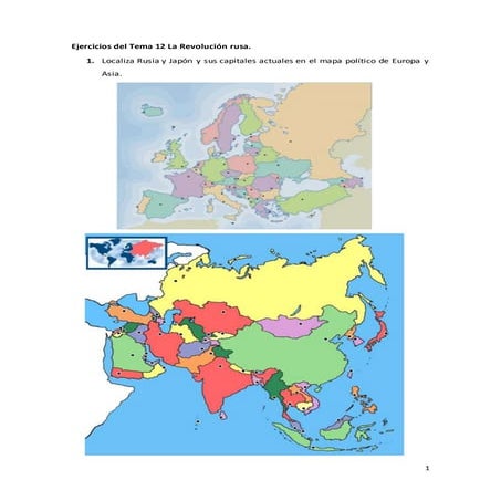 Ejercicios tema 12 la revolución rusa