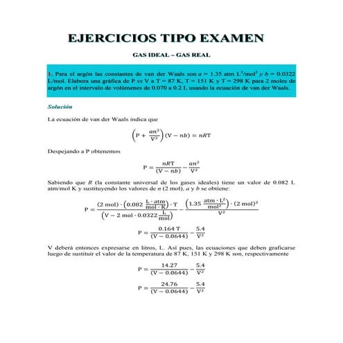 Ejercicios tipo examen