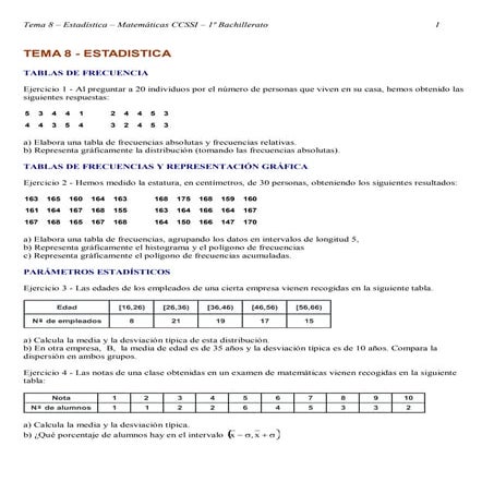 Ejercicios voluntarios estadistica