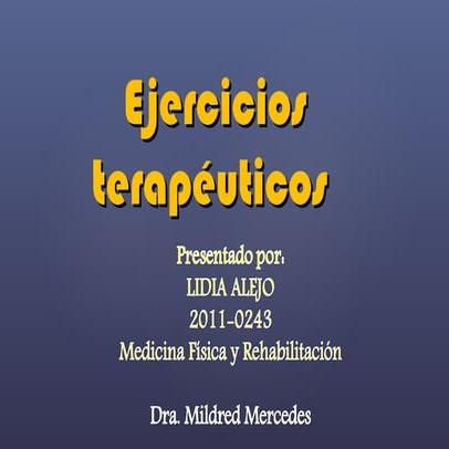 Ejercicio terapeutico