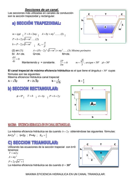 CALCULO DE CAUDAL - FORMULA DE MANNING-Canal hidraulica | PDF