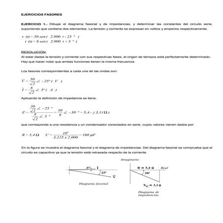 Ejercicos fasores