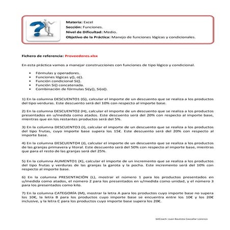 Funciones lógicas y condicionales