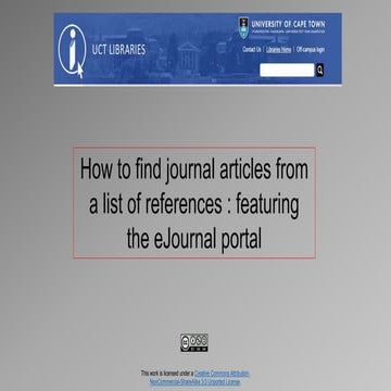 Ejournal portal UCT Libraries 2015