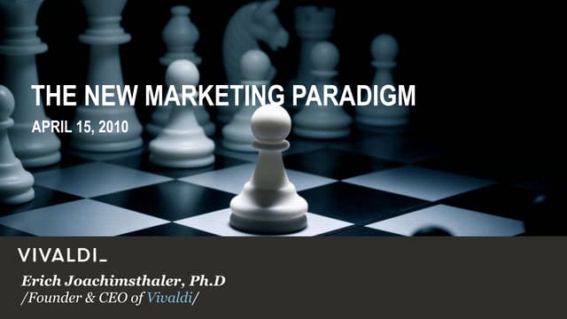 The New Marketing Paradigm