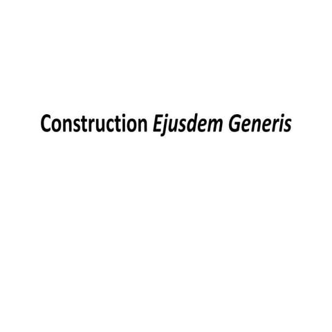 Ejusdem generis