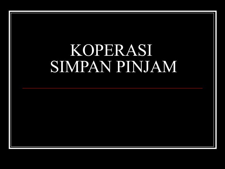 Koperasi Simpan Pinjam