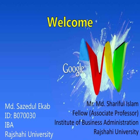 Presentation on Google