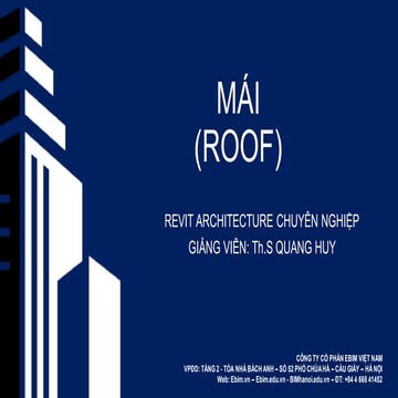 Giáo trình Revit Architecture - Bài 5