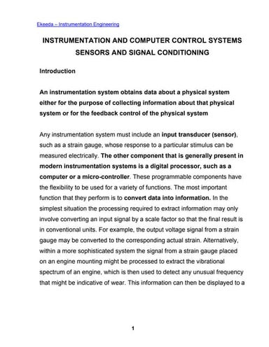 Ekeeda - Instrumentation Engineering