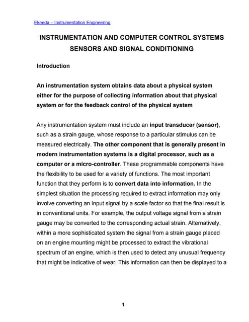 Ekeeda - Instrumentation Engineering