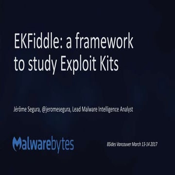 EKFiddle: a framework to study Exploit Kits