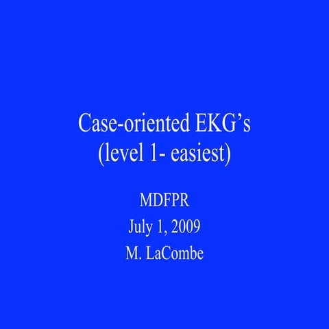 Ekg Cases Jul09.Level One Part 1